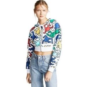 Alice + Olivia x Keith Haring Y2K vintage cropped hoodie.